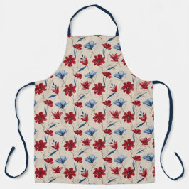ヴィンテージアメリカーナ水彩フローラ エプロン