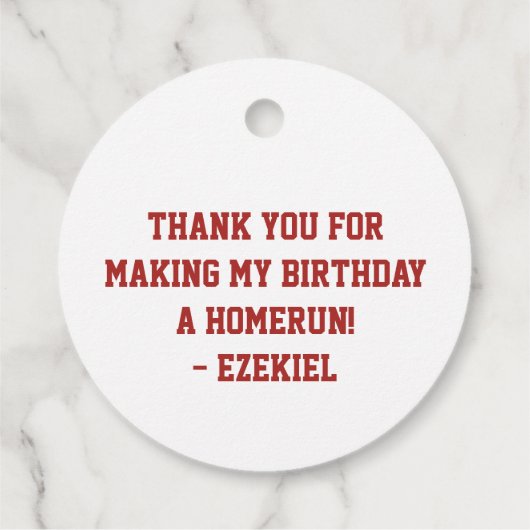 ヴィンテージアメリカーナ海軍と赤野球ありがとう フェイバータグ (裏面)