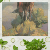 ヴィンテージアメリカ先住民、クロウアウトリエby Dunton キッチンタオル (折り畳み)