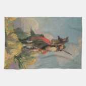 ヴィンテージアメリカ先住民、クロウアウトリエby Dunton キッチンタオル (横)