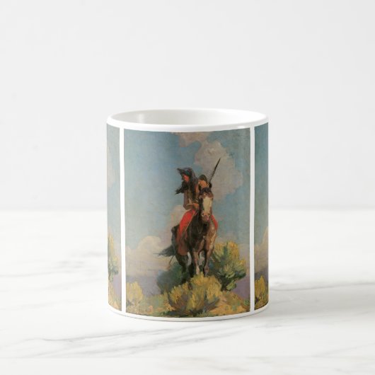 ヴィンテージアメリカ先住民、クロウアウトリエby Dunton コーヒーマグカップ (中央)