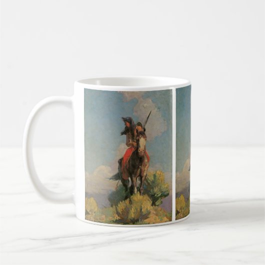 ヴィンテージアメリカ先住民、クロウアウトリエby Dunton コーヒーマグカップ (左)