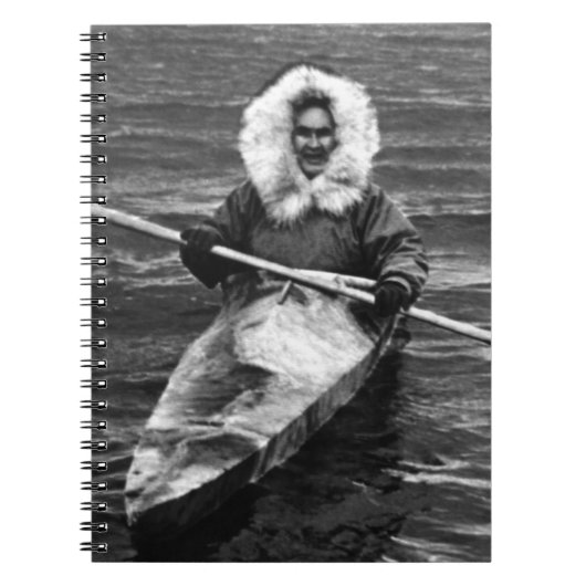 ヴィンテージアメリカ合衆国アラスカ・エスキモとカヤック1970 ノートブック (正面)