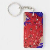 ヴィンテージアメリカ合衆国旅行局地図 キーホルダー (正面)