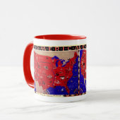 ヴィンテージアメリカ合衆国旅行局地図 マグカップ (正面左)