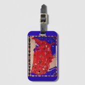 ヴィンテージアメリカ合衆国旅行局地図 ラゲッジタグ (正面縦)