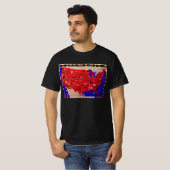 ヴィンテージアメリカ合衆国旅行局地図 Tシャツ (正面フル)