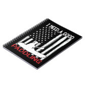 ヴィンテージアメリカ国旗いいカヤックが必要 ノートブック (左側)