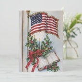 ヴィンテージアメリカ国旗とバイブルフリーダムホリディカ シーズンカード (スタンド正面)