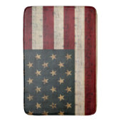 ヴィンテージアメリカ国旗と楽譜 バスマット (正面縦)