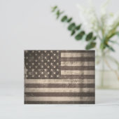 ヴィンテージアメリカ国旗のはがき ポストカード (スタンド正面)