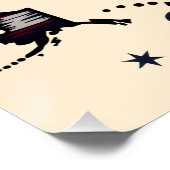 ヴィンテージアメリカ国旗のアメリカ地図ア動揺してート ポスター (コーナー)