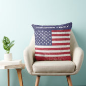 ヴィンテージアメリカ国旗のアメリカ赤白青一家 クッション (椅子)