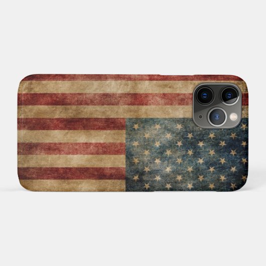 ヴィンテージアメリカ国旗のオッターボックスiPhoneケース Case-Mate iPhoneケース (裏面(横))