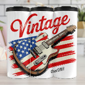 ヴィンテージアメリカ国旗のギター:愛国音楽 タンブラー