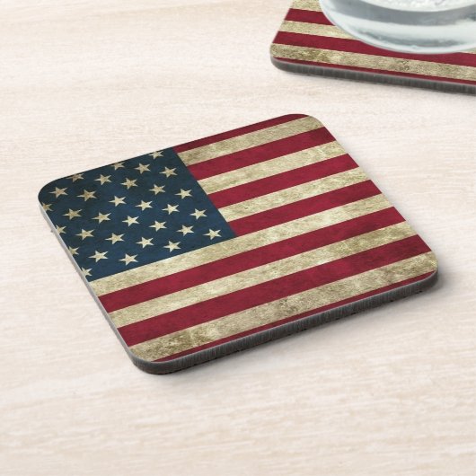 ヴィンテージアメリカ国旗のコルク・コースター！ コースター (左側)