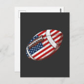 ヴィンテージアメリカ国旗のサッカー選手 ポストカード (正面/裏面)