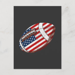 ヴィンテージアメリカ国旗のサッカー選手 ポストカード