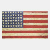 ヴィンテージアメリカ国旗のシール 長方形シール (正面)