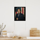 ヴィンテージアメリカ国旗のスモークロビンソン伝説 ポスター (キッチン)