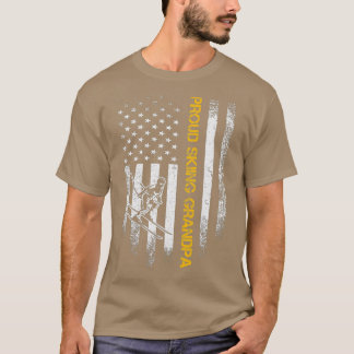 ヴィンテージアメリカ国旗のス誇りを持ったキーグランパ Tシャツ
