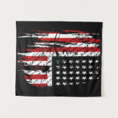 ヴィンテージアメリカ国旗のタペストリー タペストリー (正面(横))