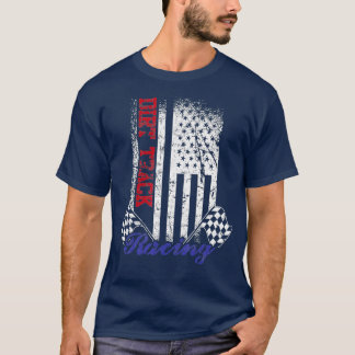 ヴィンテージアメリカ国旗のダート・トラック・レース Tシャツ