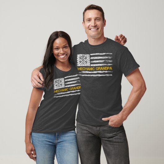 ヴィンテージアメリカ国旗のディーゼル整備士 Tシャツ