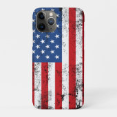 ヴィンテージアメリカ国旗のデザイン赤白青USA Case-Mate iPhoneケース (裏)