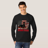 ヴィンテージアメリカ国旗のドバーマン Tシャツ (正面フル)