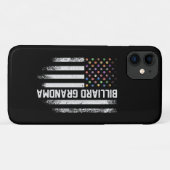 ヴィンテージアメリカ国旗のビリヤードおばあちゃん Case-Mate iPhoneケース (裏面(横))