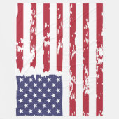 ヴィンテージアメリカ国旗のフリースブランケット フリースブランケット (正面)