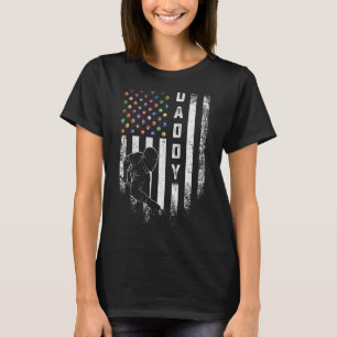 ヴィンテージアメリカ国旗のプ誇りを持ったールビリヤード・スノー Tシャツ