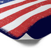 ヴィンテージアメリカ国旗のポスター ポスター (角)