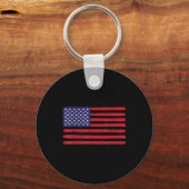 ヴィンテージアメリカ国旗のメモリアルデー退役軍人 キーホルダー (正面)
