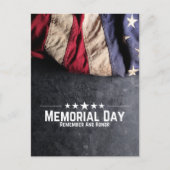 ヴィンテージアメリカ国旗のメモリアルデー ポストカード (正面)
