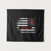 ヴィンテージアメリカ国旗のヤギ タペストリー (正面(横))