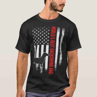 ヴィンテージアメリカ国旗のワールド最高のSダッシュントパパS Tシャツ