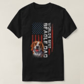 ヴィンテージアメリカ国旗の世界のビー最高のグルパパ  Tシャツ (デザイン正面)