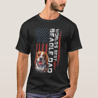 ヴィンテージアメリカ国旗の世界のビー最高のグルパパ  Tシャツ