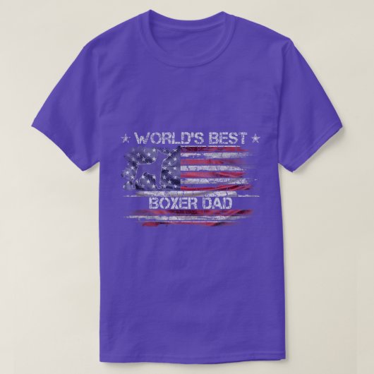 ヴィンテージアメリカ国旗の世界ボク最高のサーパパSi Tシャツ (デザイン正面)