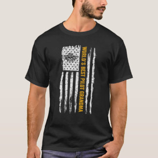 ヴィンテージアメリカ国旗の世界最高のS機ピル Tシャツ