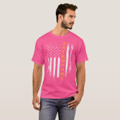 ヴィンテージアメリカ国旗の天文学宇宙科学ガラ Tシャツ (正面フル)