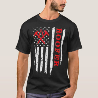 ヴィンテージアメリカ国旗の屋上7月4日 Tシャツ