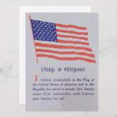 ヴィンテージアメリカ国旗の忠誠の誓い シーズンカード (正面/裏面)