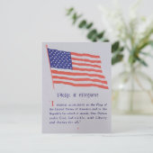 ヴィンテージアメリカ国旗の忠誠の誓い シーズンポストカード (スタンド正面)