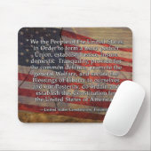 ヴィンテージアメリカ国旗の構成プリアンブルタイポグラフィ マウスパッド (マウス)