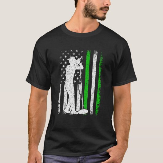 ヴィンテージアメリカ国旗の歌St. Patricks Day Men Tシャツ (正面)