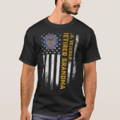 ヴィンテージアメリカ国旗の米国退役軍人誇りを持った 退職した Tシャツ (正面)