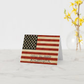 ヴィンテージアメリカ国旗の贈り物 カード (黄色い花)